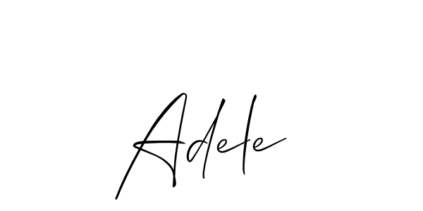 Use a signature maker to create a handwritten signature online. With this signature software, you can design (Allison_Script) your own signature for name Adele . Adele  signature style 2 images and pictures png