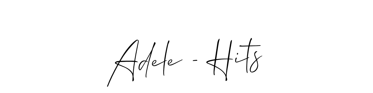 Make a beautiful signature design for name Adele - Hits. Use this online signature maker to create a handwritten signature for free. Adele - Hits signature style 2 images and pictures png