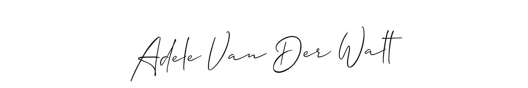 The best way (Allison_Script) to make a short signature is to pick only two or three words in your name. The name Adele Van Der Walt include a total of six letters. For converting this name. Adele Van Der Walt signature style 2 images and pictures png