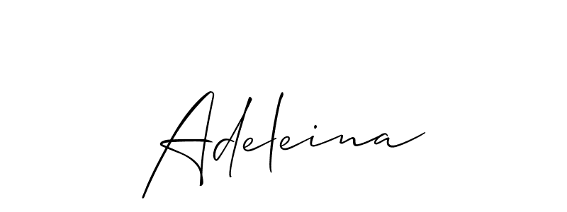 Allison_Script is a professional signature style that is perfect for those who want to add a touch of class to their signature. It is also a great choice for those who want to make their signature more unique. Get Adeleina name to fancy signature for free. Adeleina signature style 2 images and pictures png