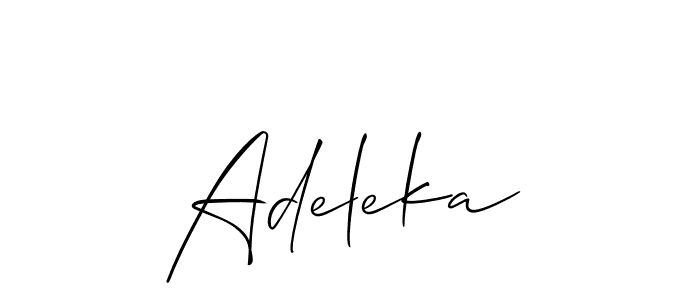 You should practise on your own different ways (Allison_Script) to write your name (Adeleka) in signature. don't let someone else do it for you. Adeleka signature style 2 images and pictures png