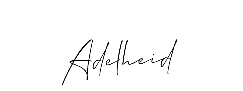 Make a short Adelheid signature style. Manage your documents anywhere anytime using Allison_Script. Create and add eSignatures, submit forms, share and send files easily. Adelheid signature style 2 images and pictures png