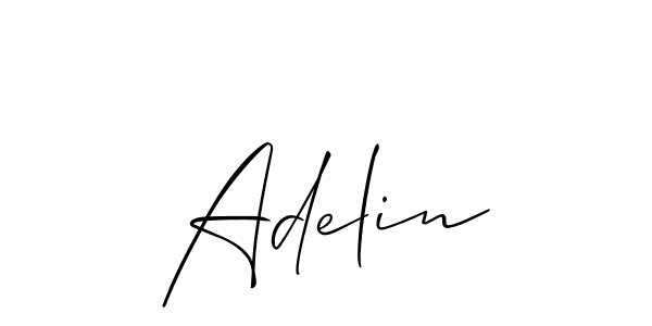 How to make Adelin signature? Allison_Script is a professional autograph style. Create handwritten signature for Adelin name. Adelin signature style 2 images and pictures png