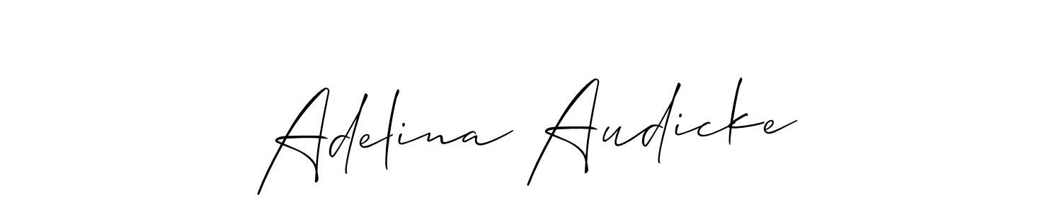 You should practise on your own different ways (Allison_Script) to write your name (Adelina Audicke) in signature. don't let someone else do it for you. Adelina Audicke signature style 2 images and pictures png