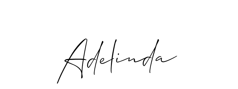 How to make Adelinda name signature. Use Allison_Script style for creating short signs online. This is the latest handwritten sign. Adelinda signature style 2 images and pictures png