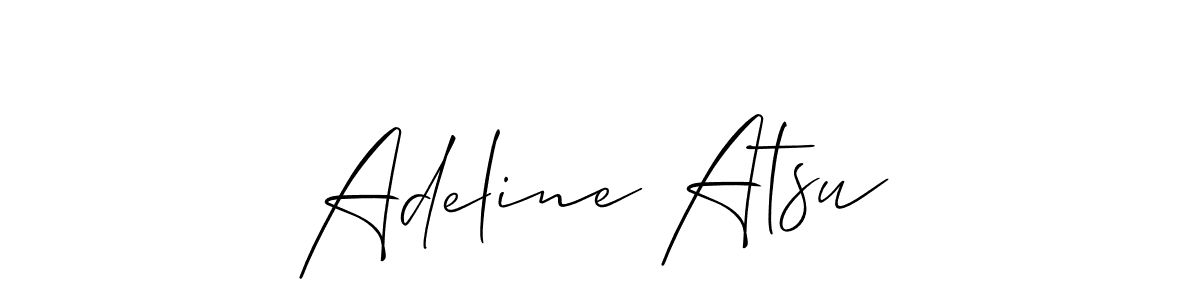 Also You can easily find your signature by using the search form. We will create Adeline Atsu name handwritten signature images for you free of cost using Allison_Script sign style. Adeline Atsu signature style 2 images and pictures png