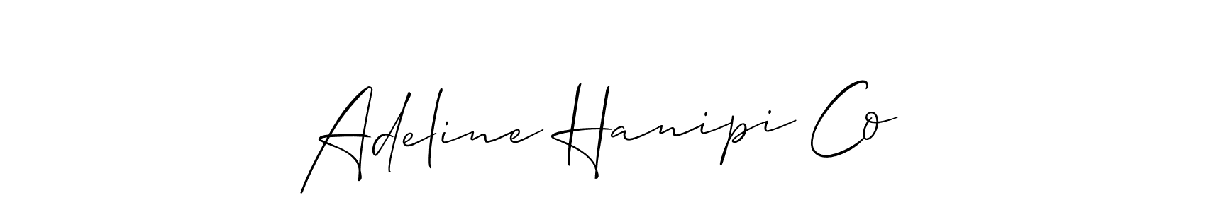 You can use this online signature creator to create a handwritten signature for the name Adeline Hanipi Co. This is the best online autograph maker. Adeline Hanipi Co signature style 2 images and pictures png