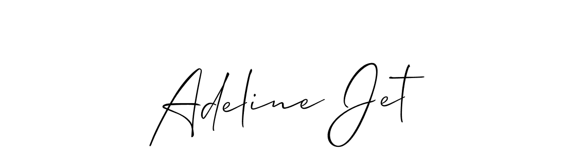 if you are searching for the best signature style for your name Adeline Jet. so please give up your signature search. here we have designed multiple signature styles  using Allison_Script. Adeline Jet signature style 2 images and pictures png