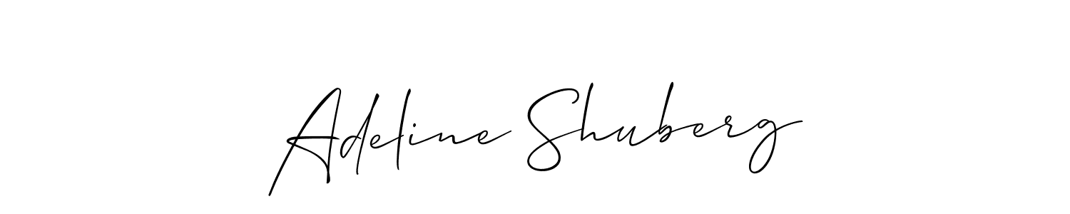 You should practise on your own different ways (Allison_Script) to write your name (Adeline Shuberg) in signature. don't let someone else do it for you. Adeline Shuberg signature style 2 images and pictures png