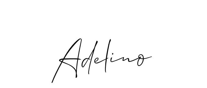 The best way (Allison_Script) to make a short signature is to pick only two or three words in your name. The name Adelino include a total of six letters. For converting this name. Adelino signature style 2 images and pictures png