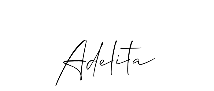 Allison_Script is a professional signature style that is perfect for those who want to add a touch of class to their signature. It is also a great choice for those who want to make their signature more unique. Get Adelita name to fancy signature for free. Adelita signature style 2 images and pictures png