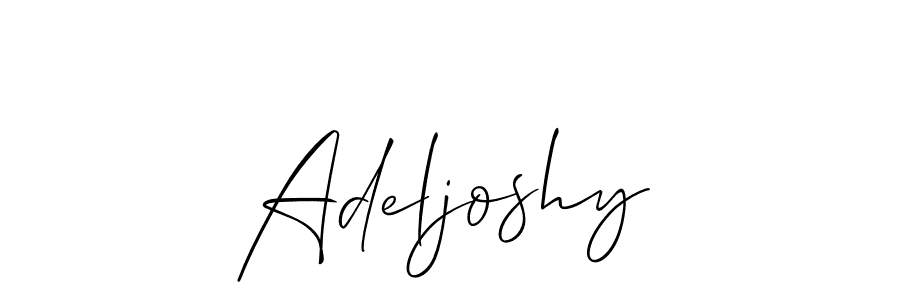 Make a short Adeljoshy signature style. Manage your documents anywhere anytime using Allison_Script. Create and add eSignatures, submit forms, share and send files easily. Adeljoshy signature style 2 images and pictures png