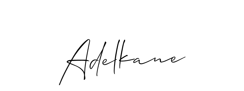 if you are searching for the best signature style for your name Adelkane. so please give up your signature search. here we have designed multiple signature styles  using Allison_Script. Adelkane signature style 2 images and pictures png