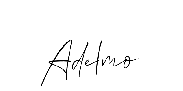 How to make Adelmo signature? Allison_Script is a professional autograph style. Create handwritten signature for Adelmo name. Adelmo signature style 2 images and pictures png