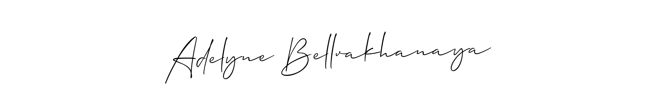 How to make Adelyne Bellvakhanaya name signature. Use Allison_Script style for creating short signs online. This is the latest handwritten sign. Adelyne Bellvakhanaya signature style 2 images and pictures png