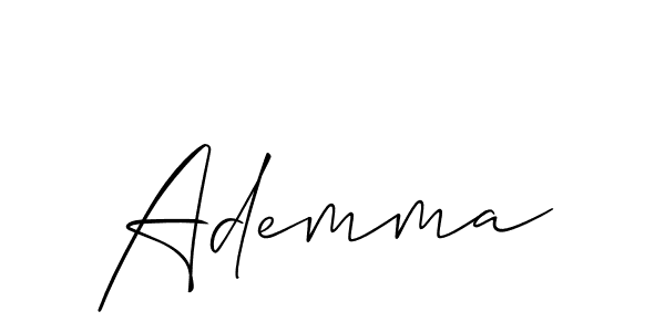 Make a beautiful signature design for name Ademma. With this signature (Allison_Script) style, you can create a handwritten signature for free. Ademma signature style 2 images and pictures png