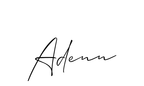 Use a signature maker to create a handwritten signature online. With this signature software, you can design (Allison_Script) your own signature for name Adenn. Adenn signature style 2 images and pictures png