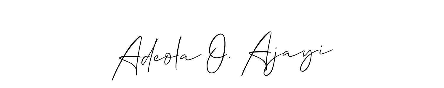 Similarly Allison_Script is the best handwritten signature design. Signature creator online .You can use it as an online autograph creator for name Adeola O. Ajayi. Adeola O. Ajayi signature style 2 images and pictures png