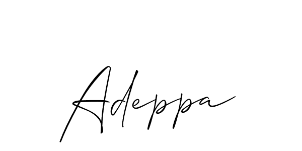 Also You can easily find your signature by using the search form. We will create Adeppa name handwritten signature images for you free of cost using Allison_Script sign style. Adeppa signature style 2 images and pictures png
