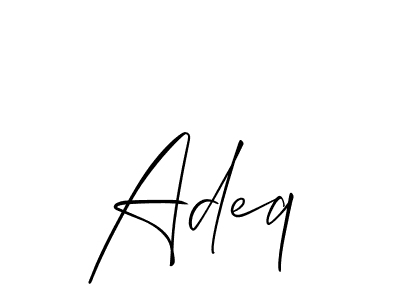 if you are searching for the best signature style for your name Adeq. so please give up your signature search. here we have designed multiple signature styles  using Allison_Script. Adeq signature style 2 images and pictures png