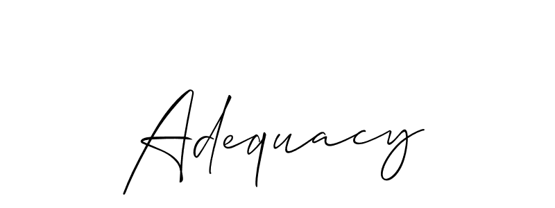 Make a beautiful signature design for name Adequacy. With this signature (Allison_Script) style, you can create a handwritten signature for free. Adequacy signature style 2 images and pictures png