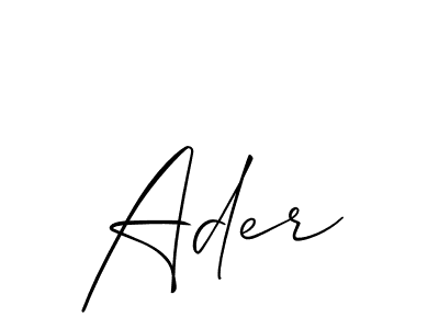 Make a beautiful signature design for name Ader. With this signature (Allison_Script) style, you can create a handwritten signature for free. Ader signature style 2 images and pictures png