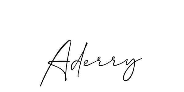 Make a beautiful signature design for name Aderry. With this signature (Allison_Script) style, you can create a handwritten signature for free. Aderry signature style 2 images and pictures png