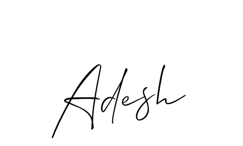 The best way (Allison_Script) to make a short signature is to pick only two or three words in your name. The name Adesh include a total of six letters. For converting this name. Adesh signature style 2 images and pictures png