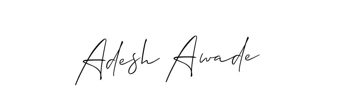 Allison_Script is a professional signature style that is perfect for those who want to add a touch of class to their signature. It is also a great choice for those who want to make their signature more unique. Get Adesh Awade name to fancy signature for free. Adesh Awade signature style 2 images and pictures png