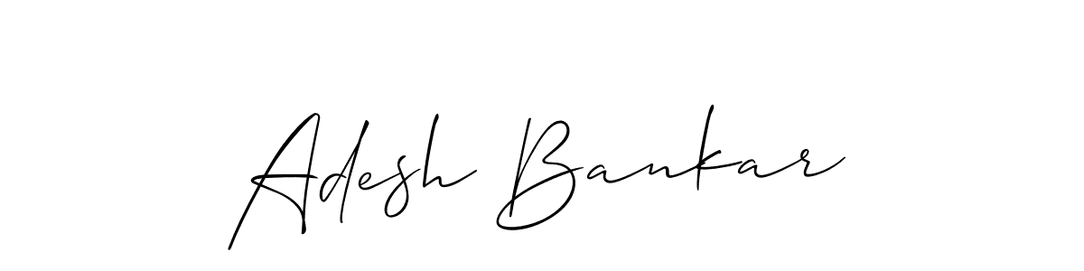 How to make Adesh Bankar signature? Allison_Script is a professional autograph style. Create handwritten signature for Adesh Bankar name. Adesh Bankar signature style 2 images and pictures png