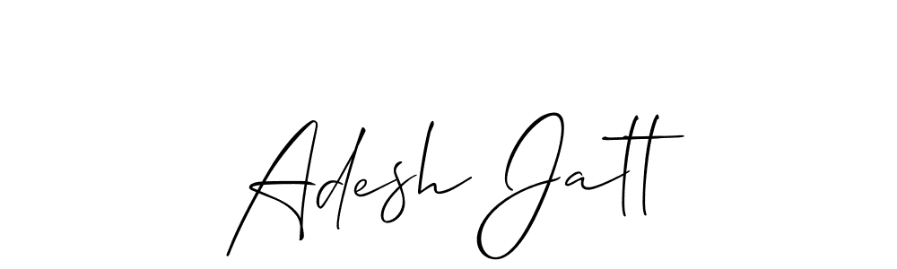 Use a signature maker to create a handwritten signature online. With this signature software, you can design (Allison_Script) your own signature for name Adesh Jatt. Adesh Jatt signature style 2 images and pictures png
