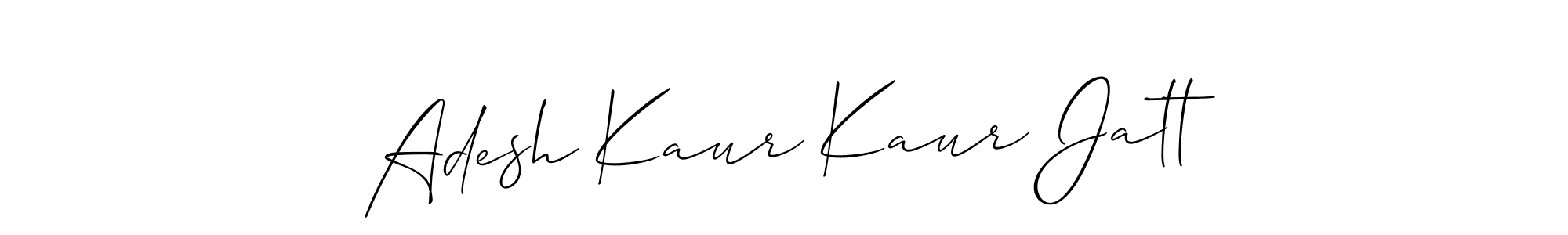 Adesh Kaur Kaur Jatt stylish signature style. Best Handwritten Sign (Allison_Script) for my name. Handwritten Signature Collection Ideas for my name Adesh Kaur Kaur Jatt. Adesh Kaur Kaur Jatt signature style 2 images and pictures png