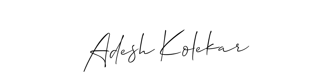 Create a beautiful signature design for name Adesh Kolekar. With this signature (Allison_Script) fonts, you can make a handwritten signature for free. Adesh Kolekar signature style 2 images and pictures png