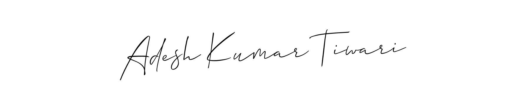 You should practise on your own different ways (Allison_Script) to write your name (Adesh Kumar Tiwari) in signature. don't let someone else do it for you. Adesh Kumar Tiwari signature style 2 images and pictures png