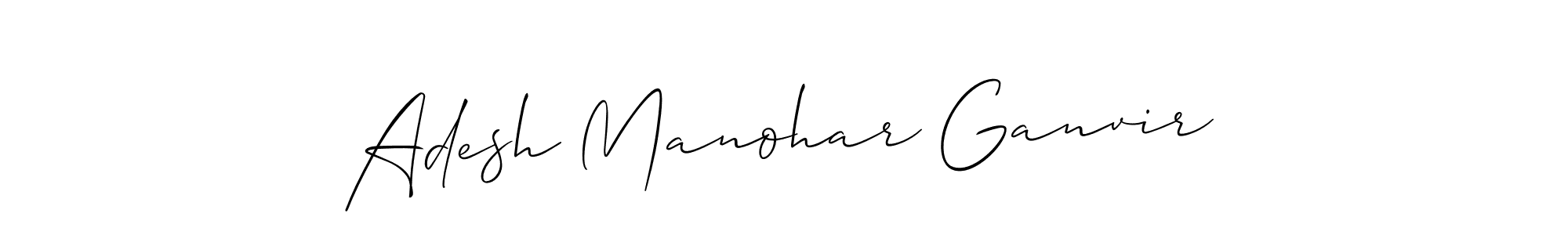 Use a signature maker to create a handwritten signature online. With this signature software, you can design (Allison_Script) your own signature for name Adesh Manohar Ganvir. Adesh Manohar Ganvir signature style 2 images and pictures png