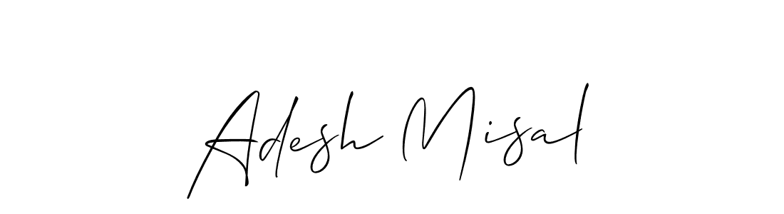 Make a beautiful signature design for name Adesh Misal. With this signature (Allison_Script) style, you can create a handwritten signature for free. Adesh Misal signature style 2 images and pictures png
