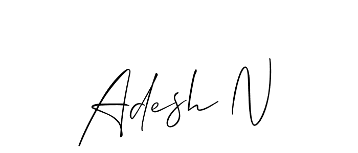 Make a beautiful signature design for name Adesh N. Use this online signature maker to create a handwritten signature for free. Adesh N signature style 2 images and pictures png
