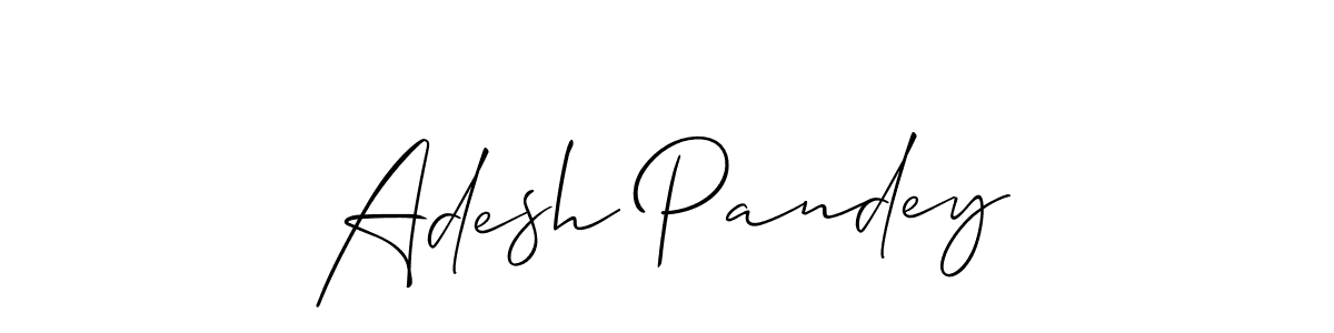 Use a signature maker to create a handwritten signature online. With this signature software, you can design (Allison_Script) your own signature for name Adesh Pandey. Adesh Pandey signature style 2 images and pictures png