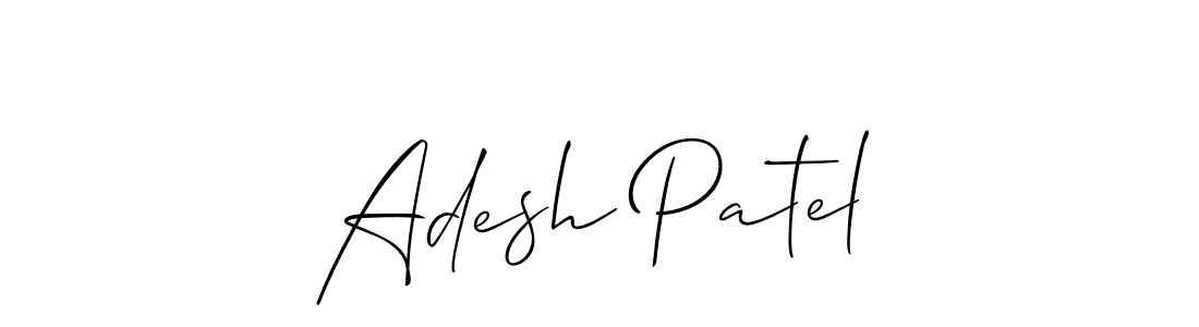 Adesh Patel stylish signature style. Best Handwritten Sign (Allison_Script) for my name. Handwritten Signature Collection Ideas for my name Adesh Patel. Adesh Patel signature style 2 images and pictures png