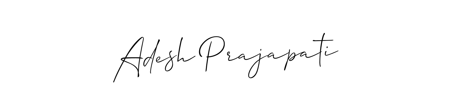 Design your own signature with our free online signature maker. With this signature software, you can create a handwritten (Allison_Script) signature for name Adesh Prajapati. Adesh Prajapati signature style 2 images and pictures png
