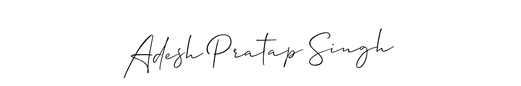 Make a beautiful signature design for name Adesh Pratap Singh. With this signature (Allison_Script) style, you can create a handwritten signature for free. Adesh Pratap Singh signature style 2 images and pictures png
