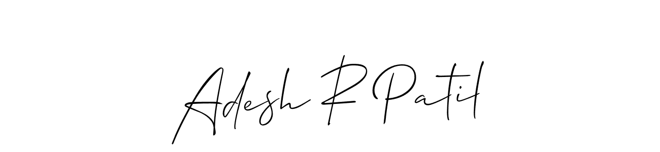 Use a signature maker to create a handwritten signature online. With this signature software, you can design (Allison_Script) your own signature for name Adesh R Patil. Adesh R Patil signature style 2 images and pictures png