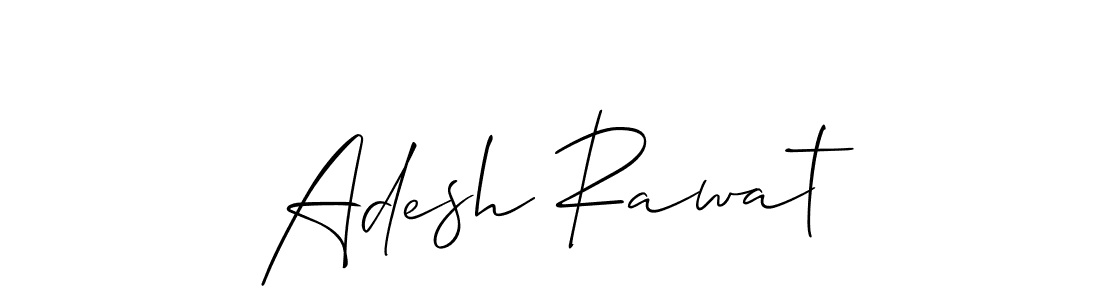 How to make Adesh Rawat name signature. Use Allison_Script style for creating short signs online. This is the latest handwritten sign. Adesh Rawat signature style 2 images and pictures png