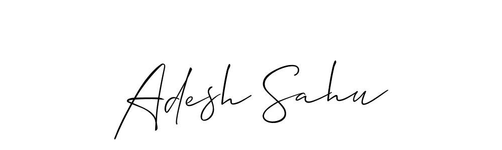 Also we have Adesh Sahu name is the best signature style. Create professional handwritten signature collection using Allison_Script autograph style. Adesh Sahu signature style 2 images and pictures png
