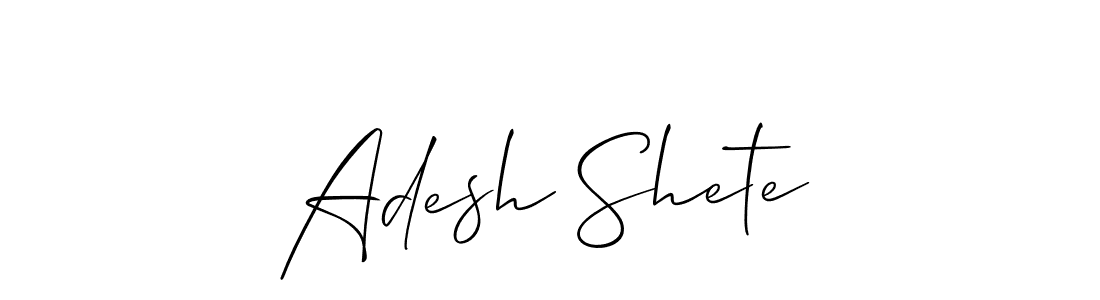if you are searching for the best signature style for your name Adesh Shete. so please give up your signature search. here we have designed multiple signature styles  using Allison_Script. Adesh Shete signature style 2 images and pictures png
