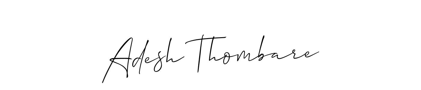 Similarly Allison_Script is the best handwritten signature design. Signature creator online .You can use it as an online autograph creator for name Adesh Thombare. Adesh Thombare signature style 2 images and pictures png