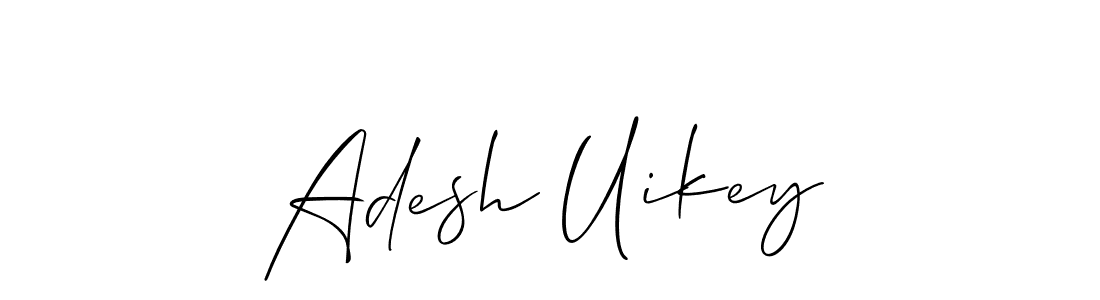 Make a beautiful signature design for name Adesh Uikey. With this signature (Allison_Script) style, you can create a handwritten signature for free. Adesh Uikey signature style 2 images and pictures png