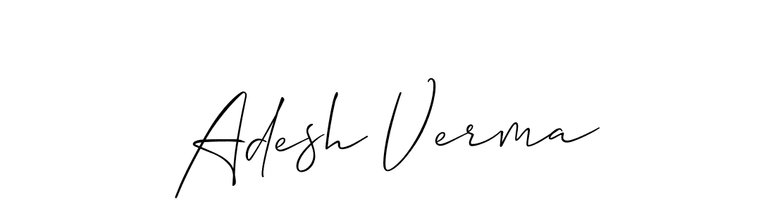 Create a beautiful signature design for name Adesh Verma. With this signature (Allison_Script) fonts, you can make a handwritten signature for free. Adesh Verma signature style 2 images and pictures png