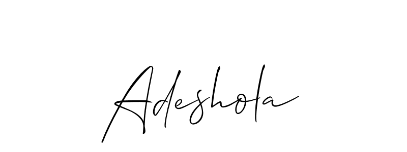 Make a beautiful signature design for name Adeshola. With this signature (Allison_Script) style, you can create a handwritten signature for free. Adeshola signature style 2 images and pictures png