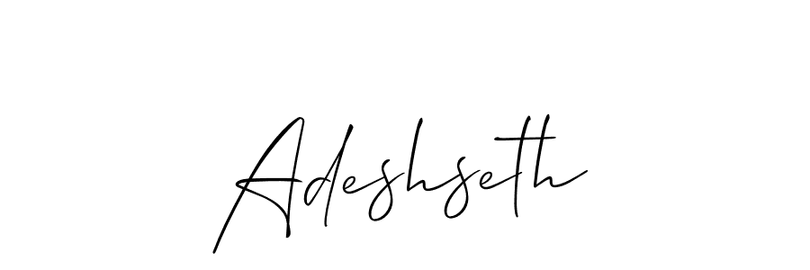 How to make Adeshseth name signature. Use Allison_Script style for creating short signs online. This is the latest handwritten sign. Adeshseth signature style 2 images and pictures png